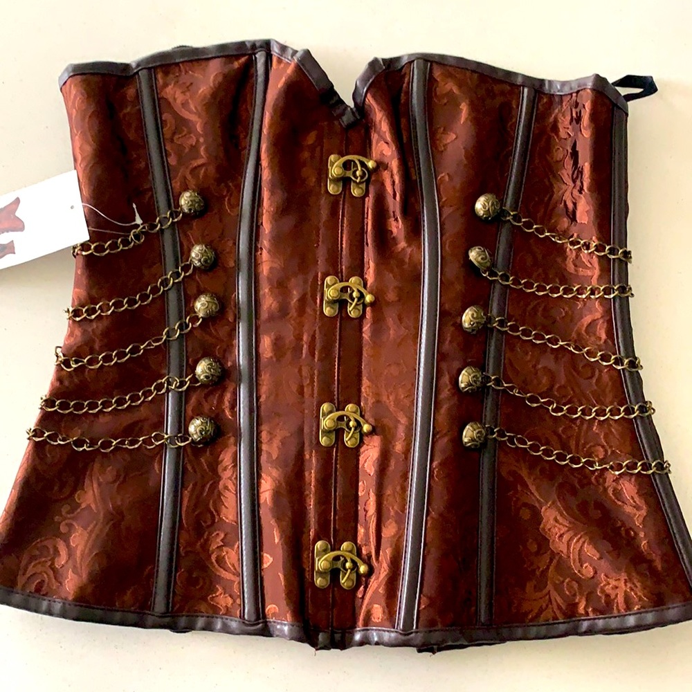 Steampunk corset NWT .   Beautiful detail